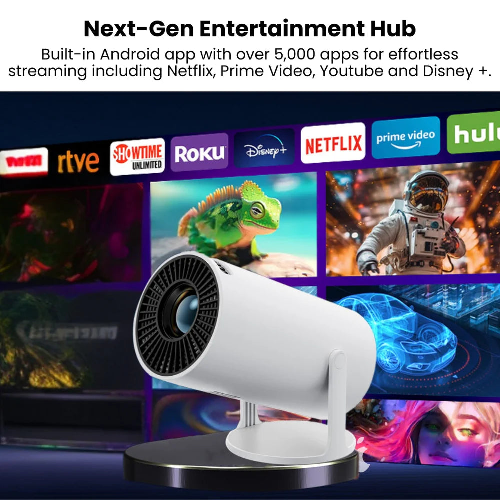 Zenith: Portable WiFi-Enabled HD Smart Projector with 4K