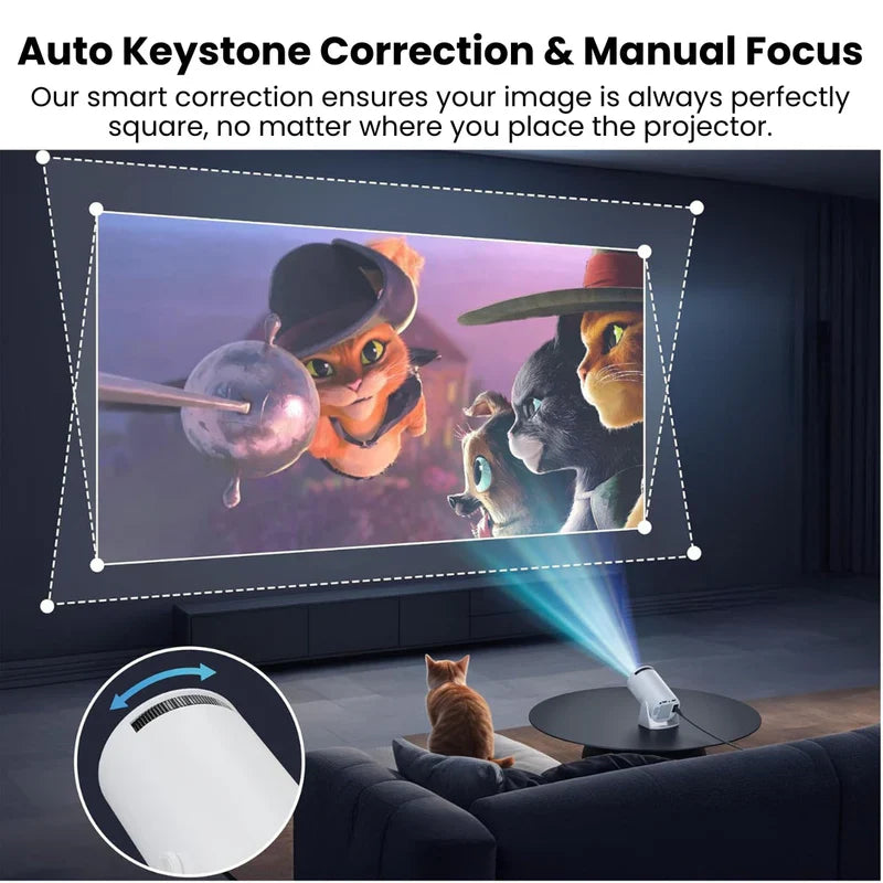 Zenith: Portable WiFi-Enabled HD Smart Projector with 4K