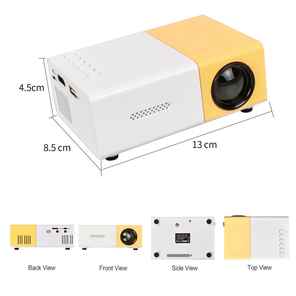 PixoBeam: Mini Portable HDMI Projector with Adjustable Display,
